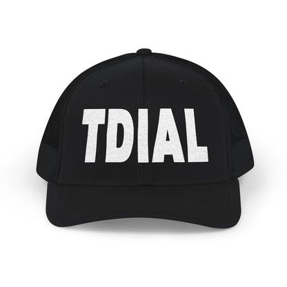TDIAL Black and White Trucker Cap