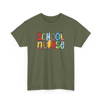 School Nurse Colorblock T-Shirt- Fun School Staff Gift
