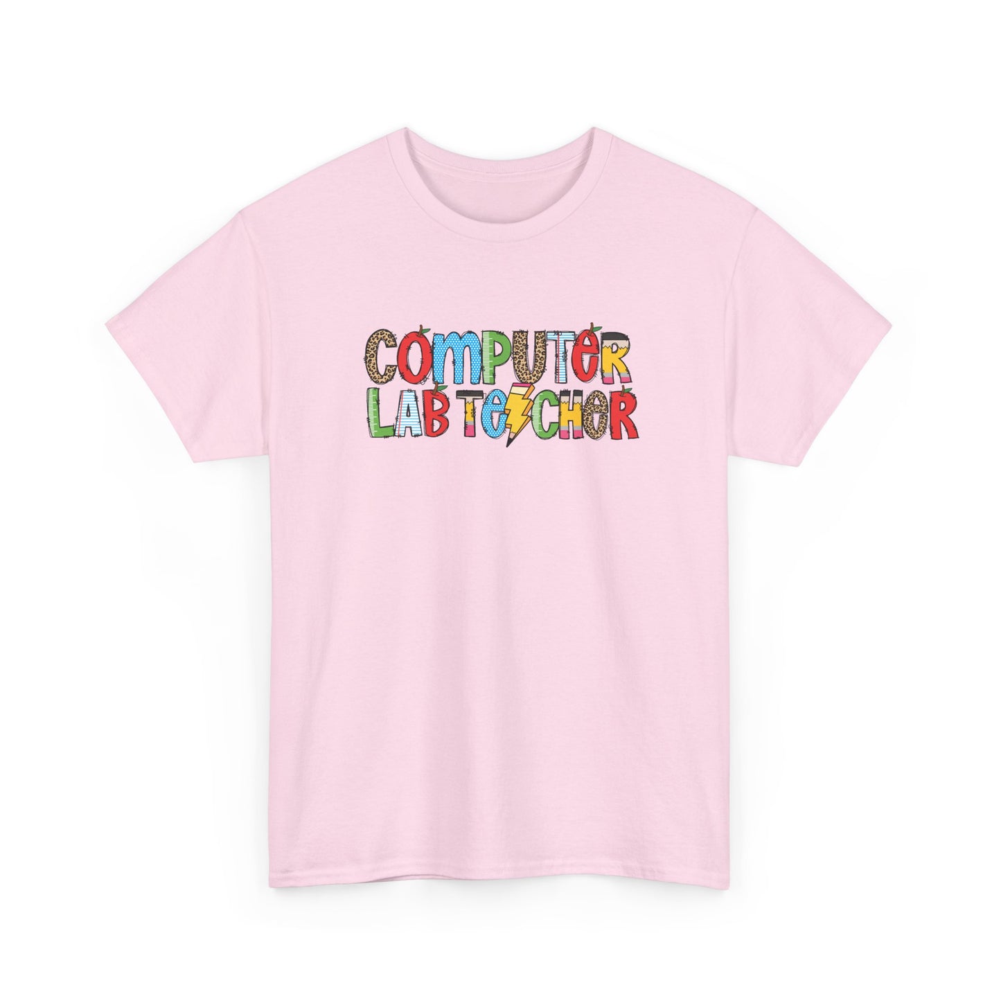 Computer Lab Teacher Colorblock T-Shirt- Fun School Staff Gift