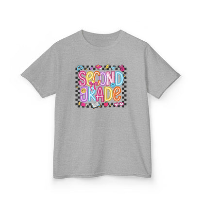 Girls - Second Grade Kids T‑Shirt - Colorful Back-to-School Tee