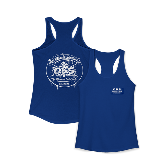 Women's Ideal Racerback Tank - Mariahs Full Circle Black & white
