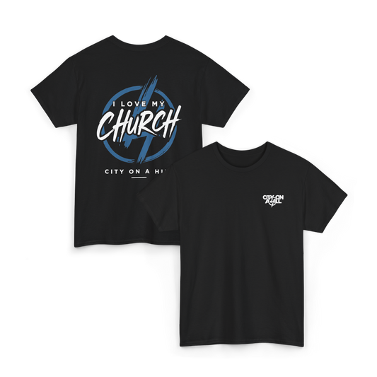 ADULT - I Love My Church Tee - City on a Hill