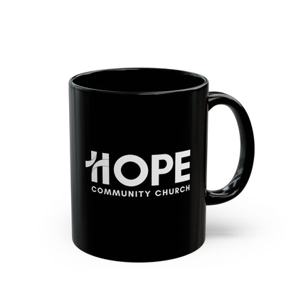 Hope Community Church Black Mug – Inspirational Church Coffee Cup 11oz