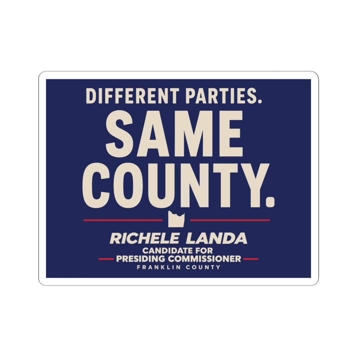 Regular Sticker - Different Parties- Same County
