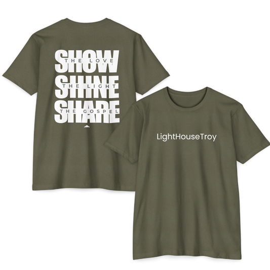 ADULT - Light House Troy 'Show Shine Share' Tee