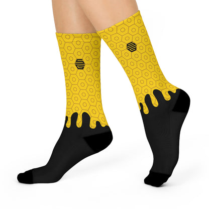 Honey Drip Socks Yellow Drip