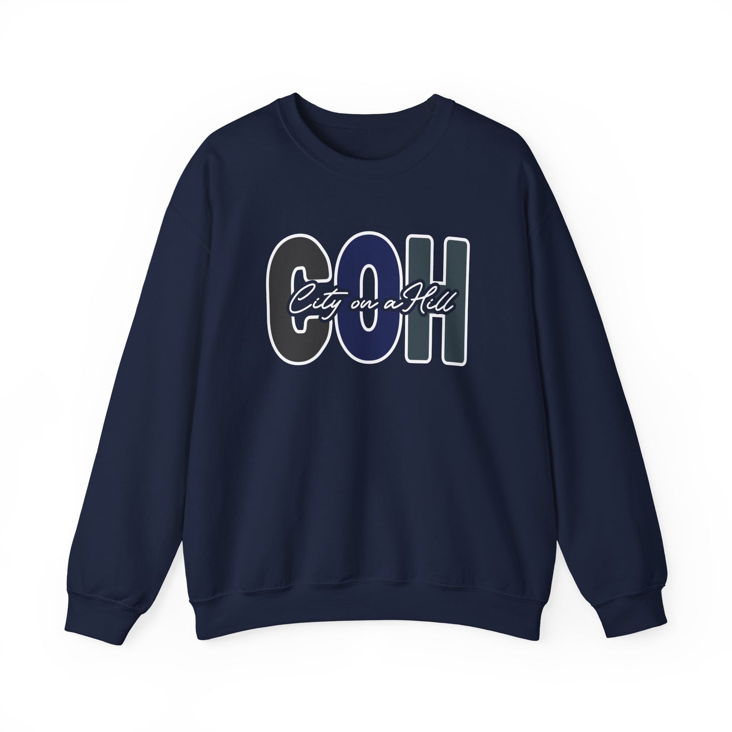 ADULT - Basic Crewneck Pullover Sweatshirt - City on a Hill