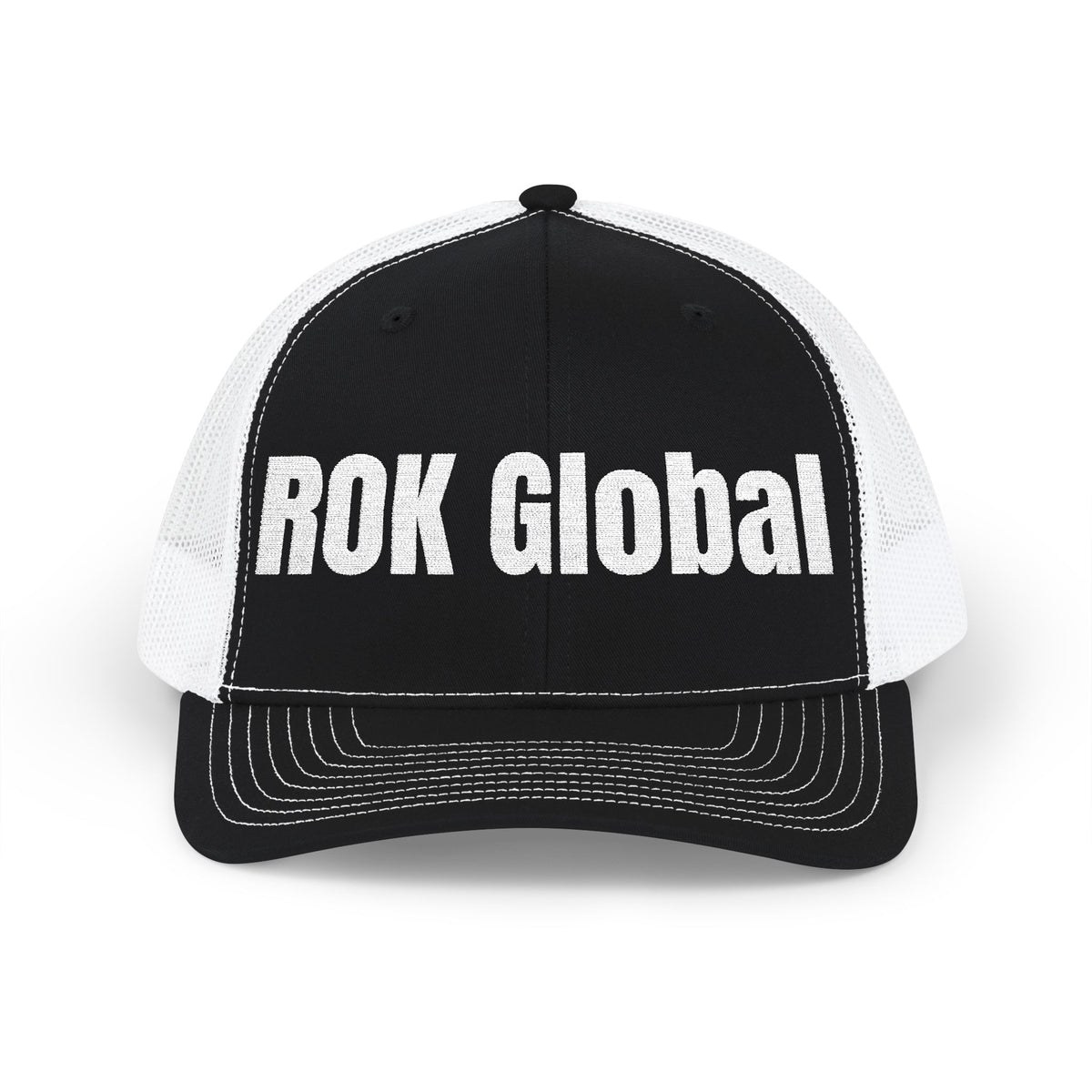 Black and White Trucker Cap - ROK Global