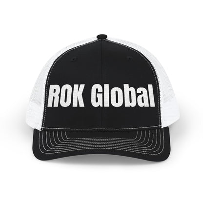 Black and White Trucker Cap - ROK Global