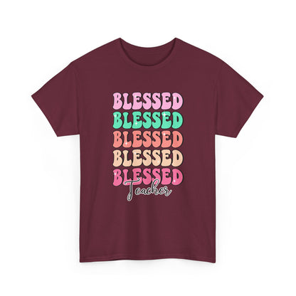 Blessed Teacher Tee - "Blessed" Stack Graphic T-Shirt