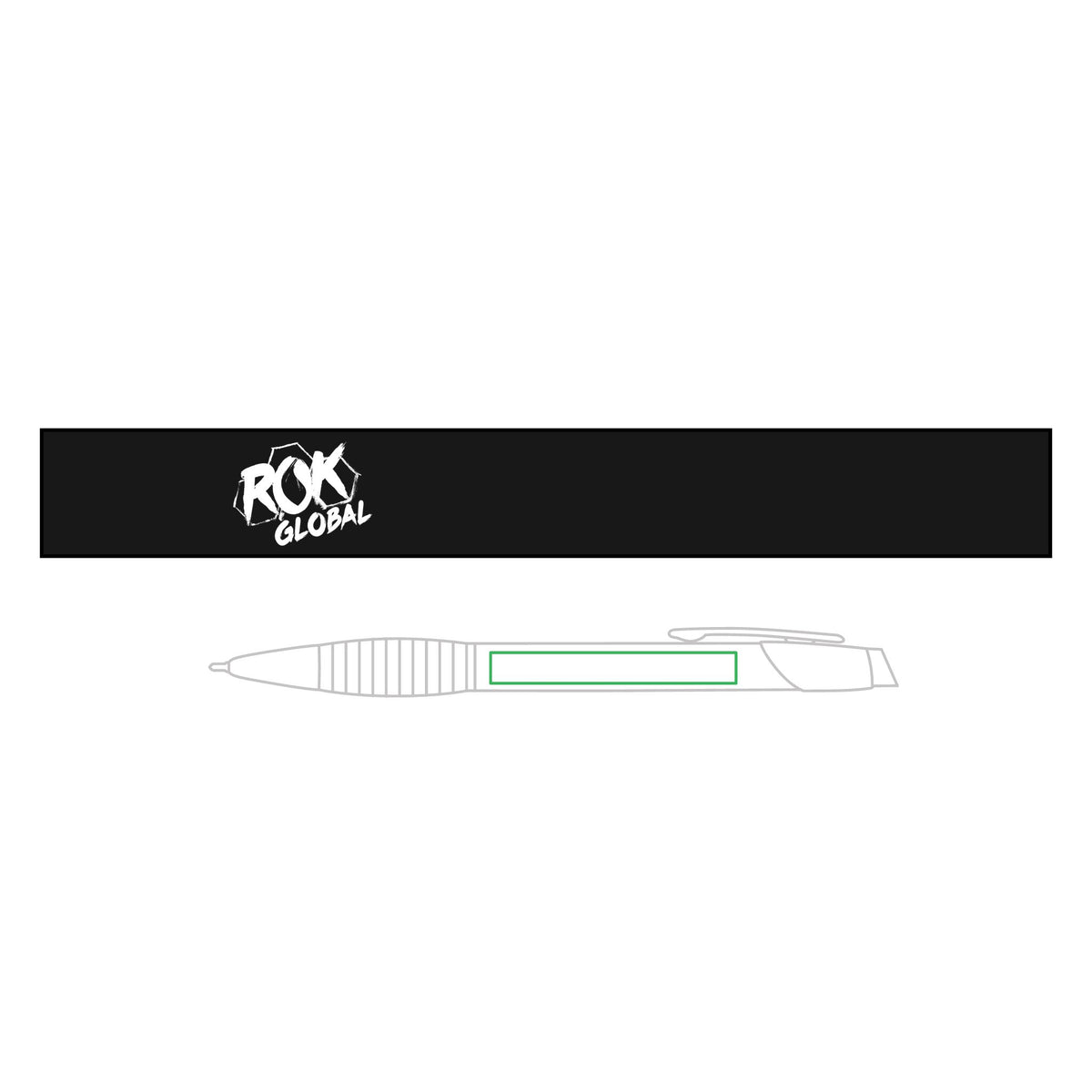 Engravable Brass Ballpoint Pen with Rubber Grip - ROK Global