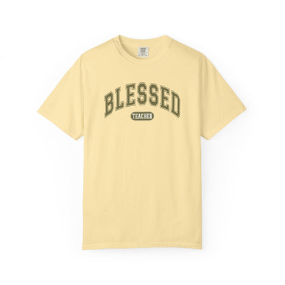 Comfort Colors Blessed Teacher Shirt | Inspirational Teacher T-Shirt | Cute Teacher Graphic Tee | Unisex Teacher Gift