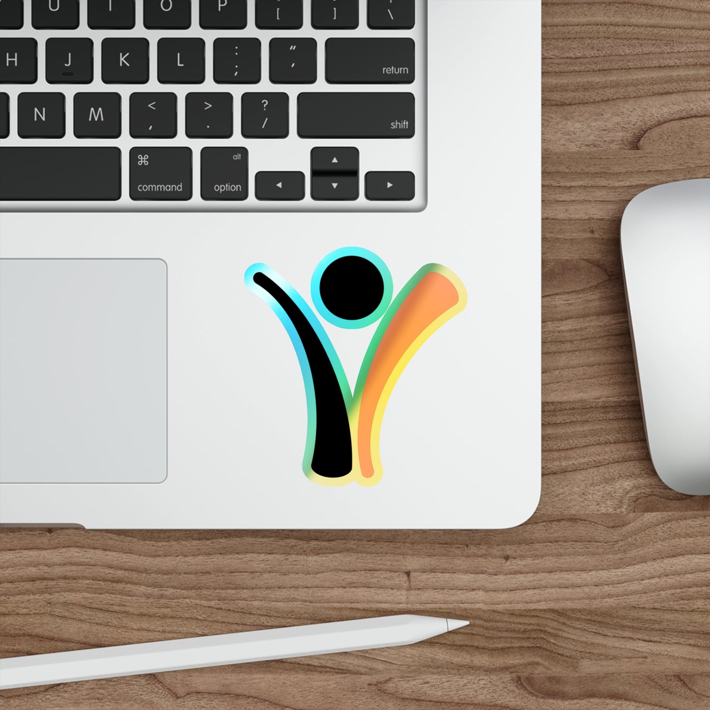 Holographic Die-Cut Sticker - Living with Purpose