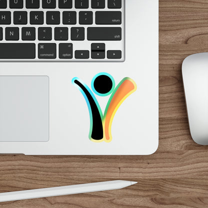 Holographic Die-Cut Sticker - Living with Purpose