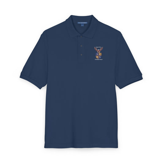 ADULT - Embroidered Navy Polo - Santa Clara Crest