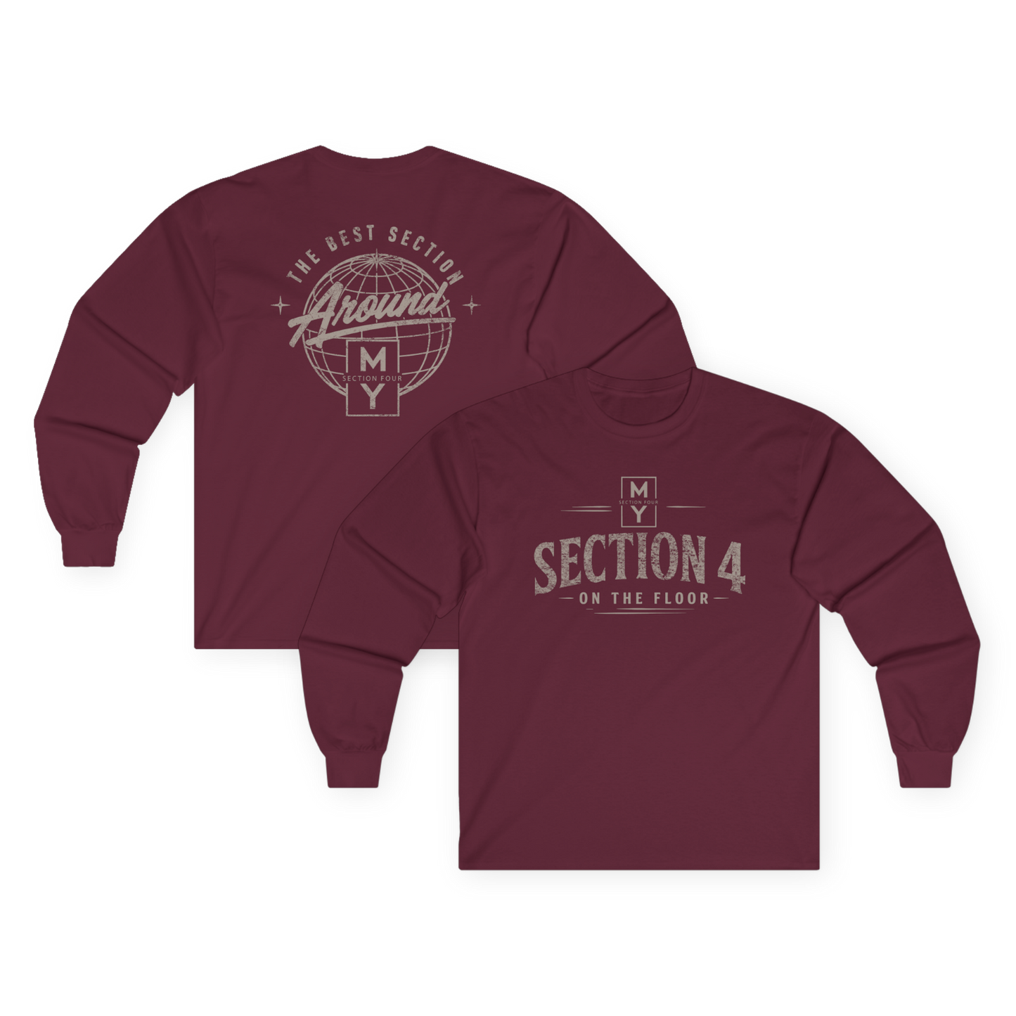 Adult - Around Best Section Cotton Long Sleeve Tee - MS Section 4 Youth
