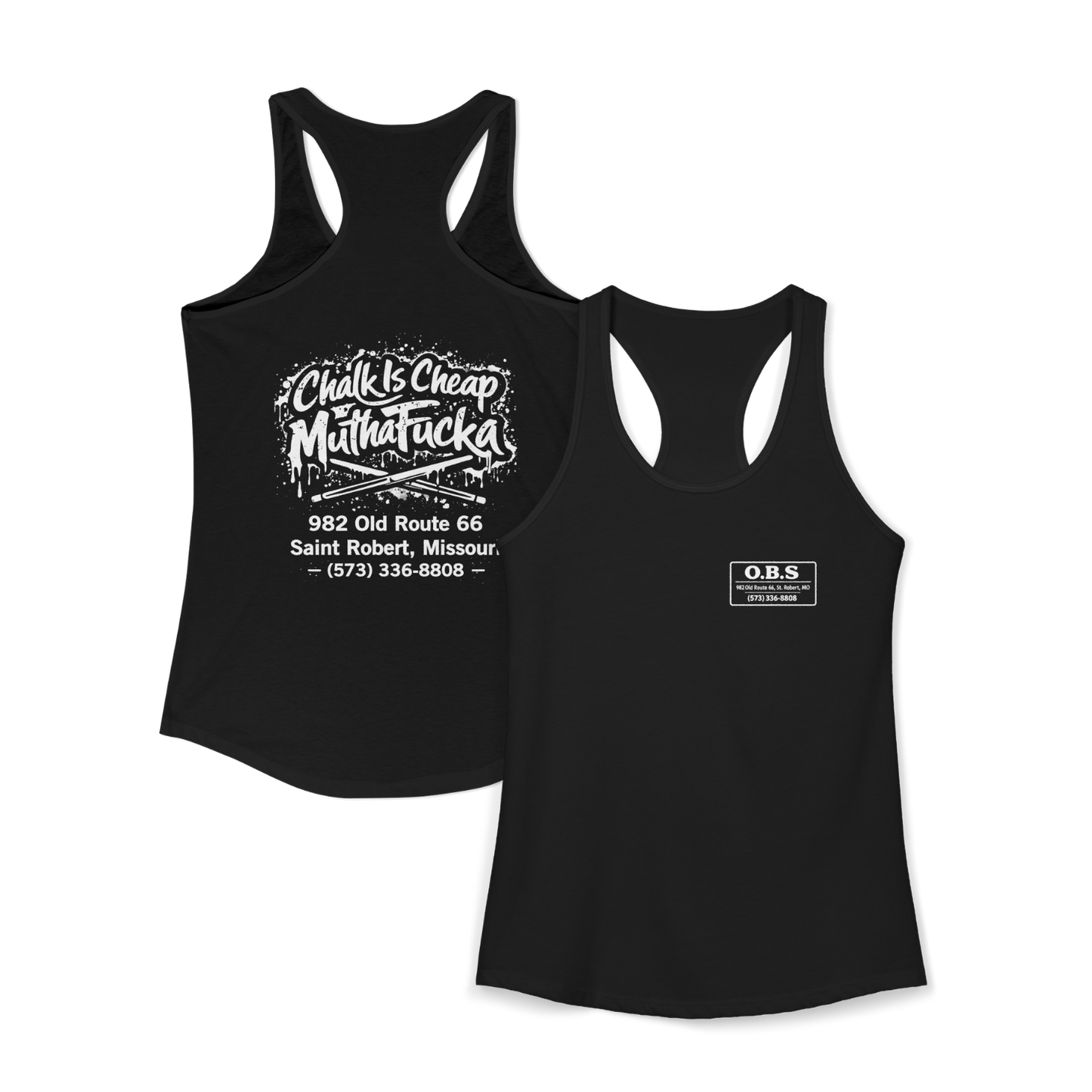 Women's Ideal Racerback Tank - Chalk is Cheap