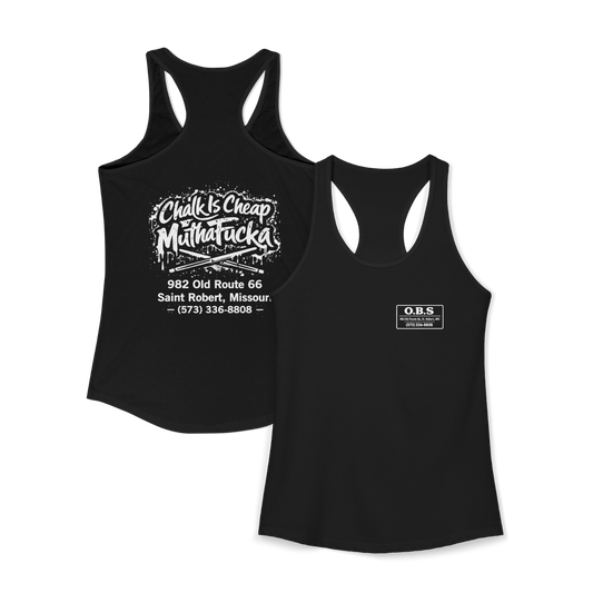 Women's Ideal Racerback Tank - Chalk is Cheap