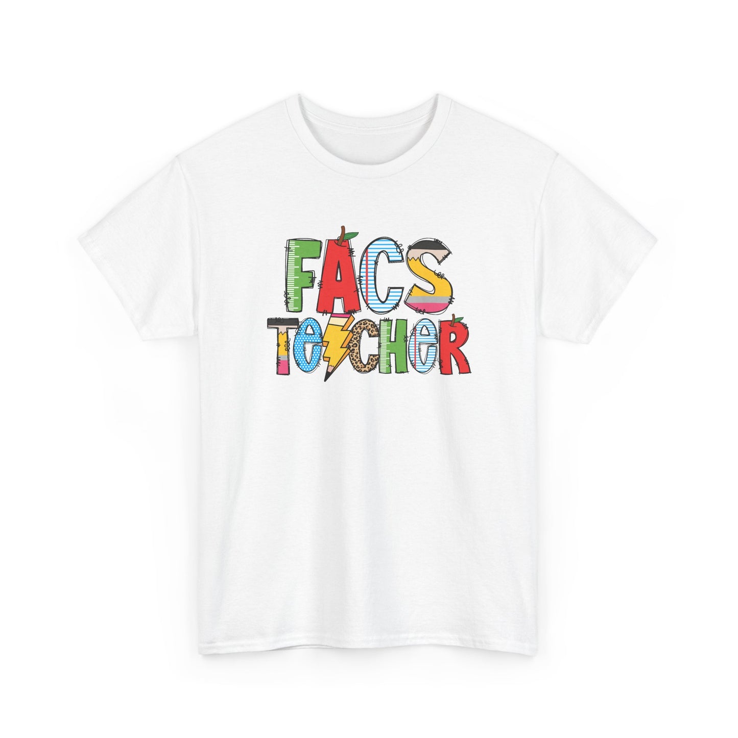 FACS Teacher Colorblock T-Shirt- Fun School Staff Gift