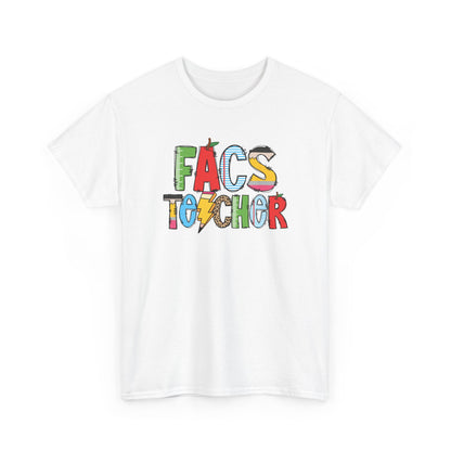 FACS Teacher Colorblock T-Shirt- Fun School Staff Gift