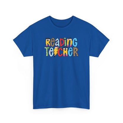 Reading Teacher Colorblock T-Shirt- Fun School Staff Gift