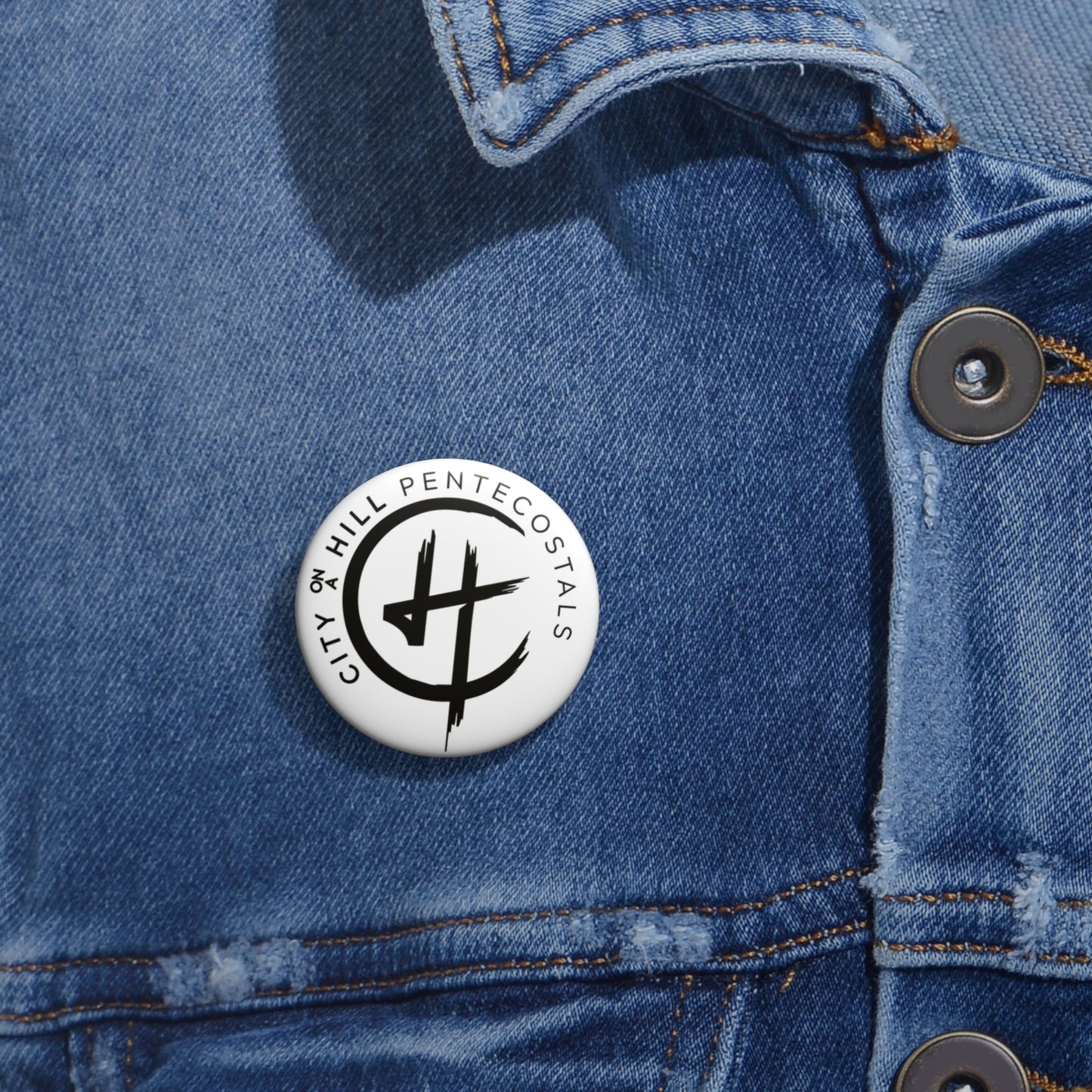 Church Logo Pin Button - City on a Hill