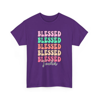 Blessed Teacher Tee - "Blessed" Stack Graphic T-Shirt