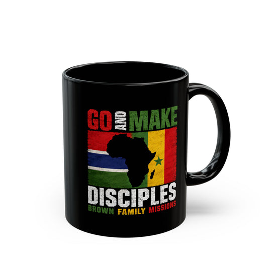 Go and Make Disciples Black Mug - Brown Family Missions