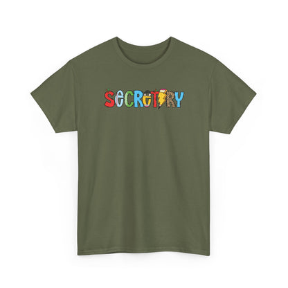 Secretary Colorblock T-Shirt- Fun School Staff Gift