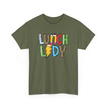 Lunch Lady Colorblock T-Shirt- Fun School Staff Gift