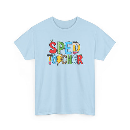 Sped Teacher Colorblock T-Shirt- Fun School Staff Gift