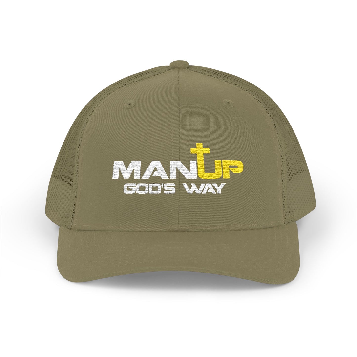 Embroidered Snapback Trucker Cap - Man Up God's Way