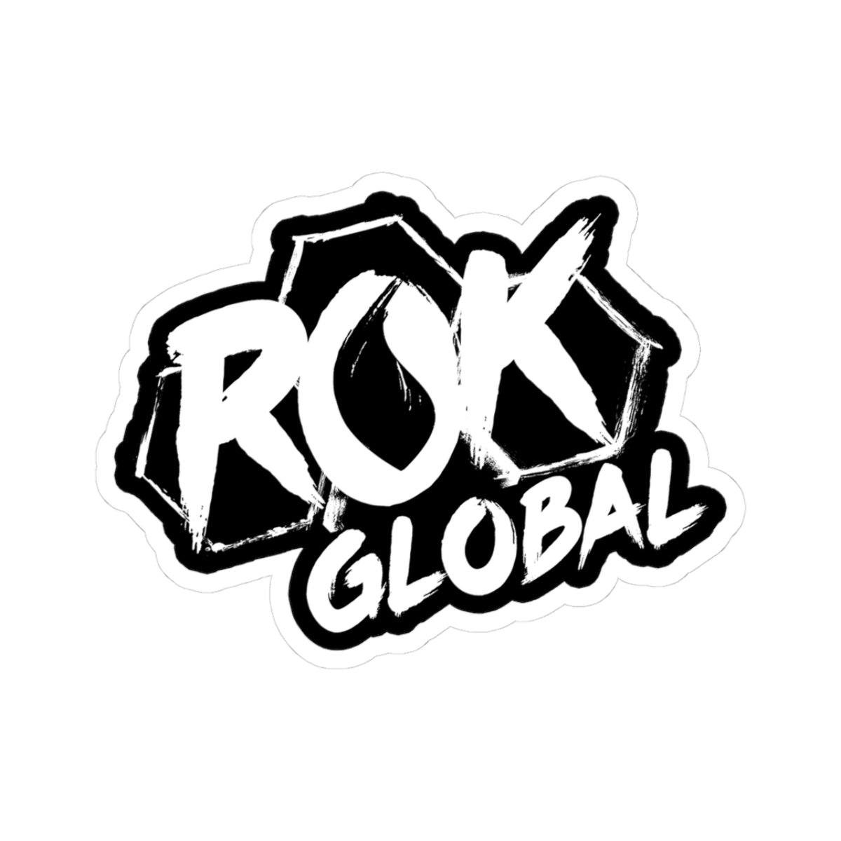 White ROK Global Kiss-Cut Sticker - ROK Global