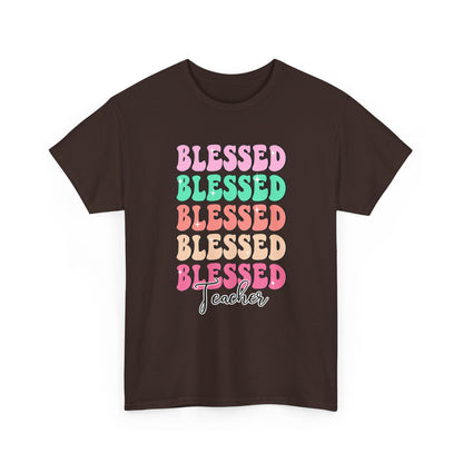 Blessed Teacher Tee - "Blessed" Stack Graphic T-Shirt