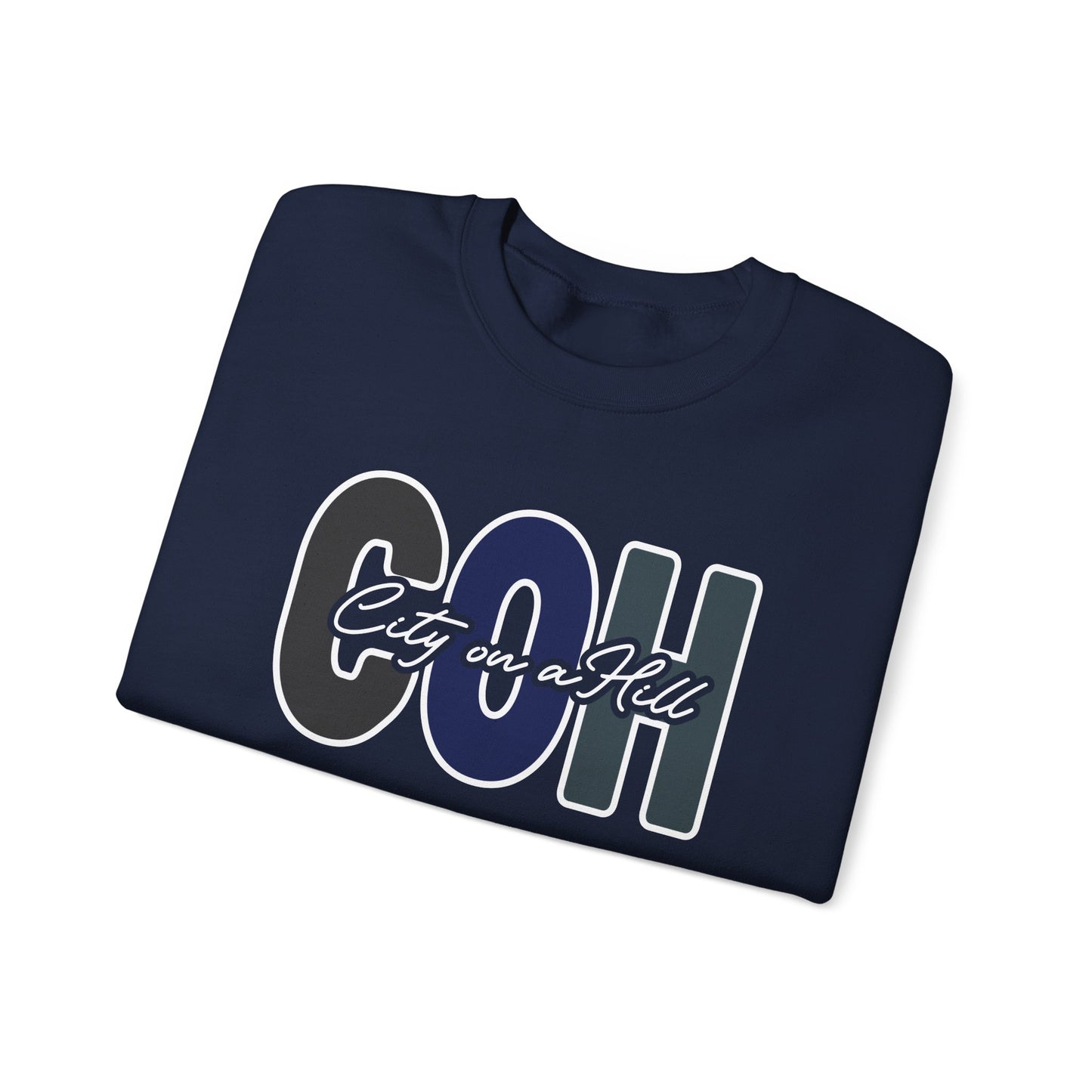 ADULT - Basic Crewneck Pullover Sweatshirt - City on a Hill