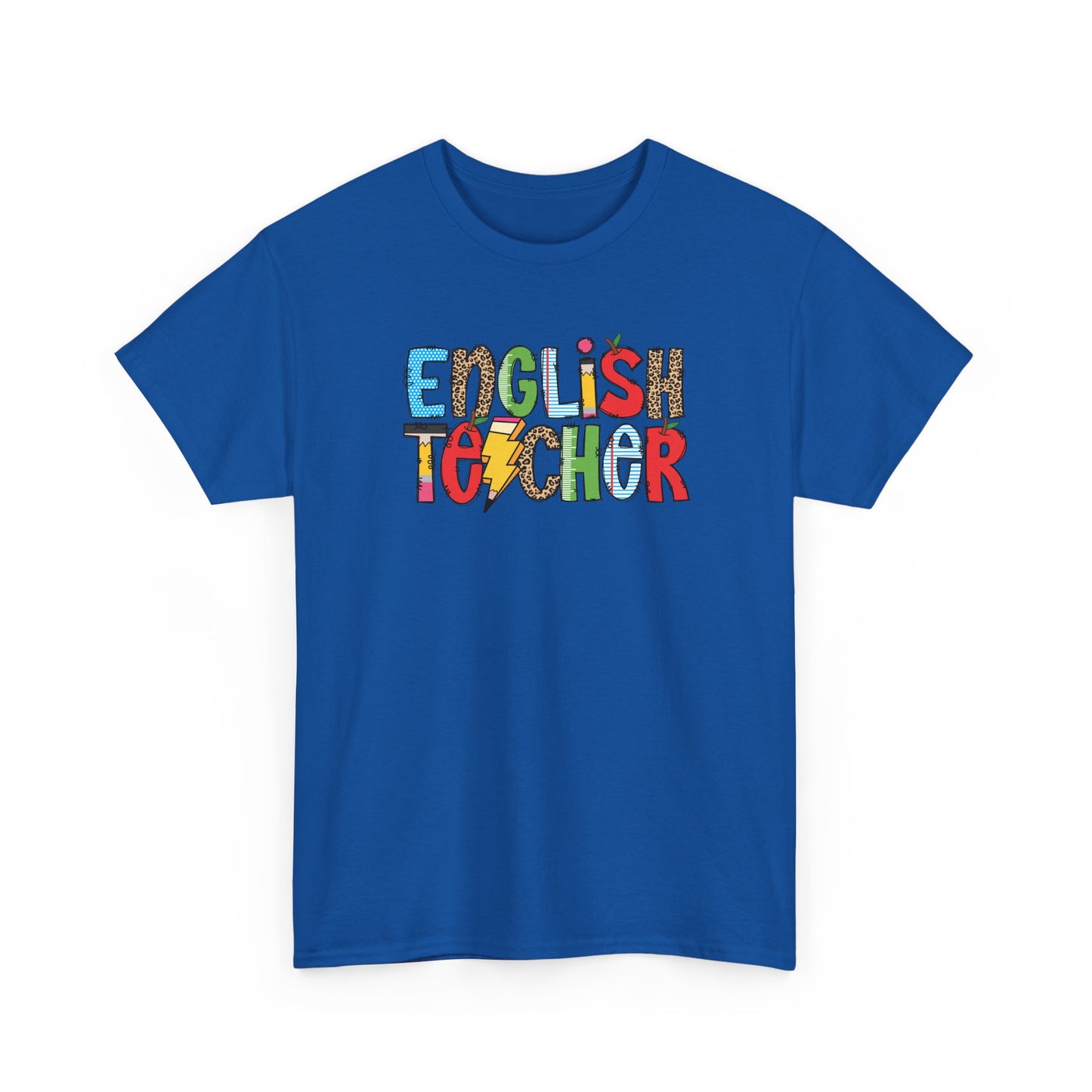 English Teacher Colorblock T-Shirt- Fun School Staff Gift