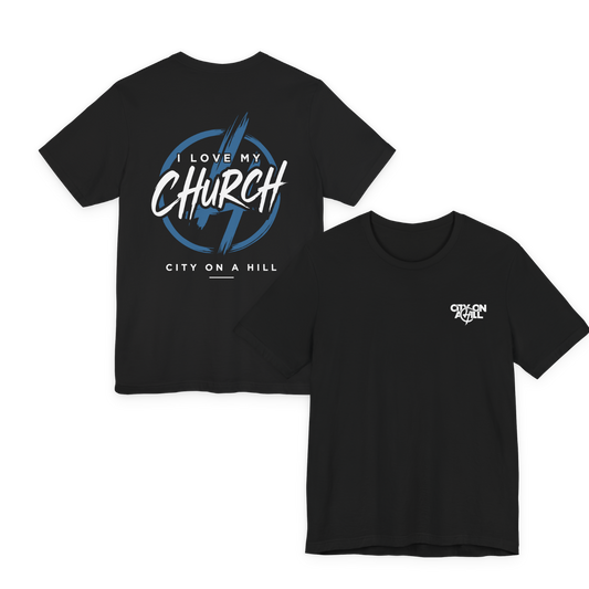 ADULT - I Love My Church Premium Tee - City on a Hill