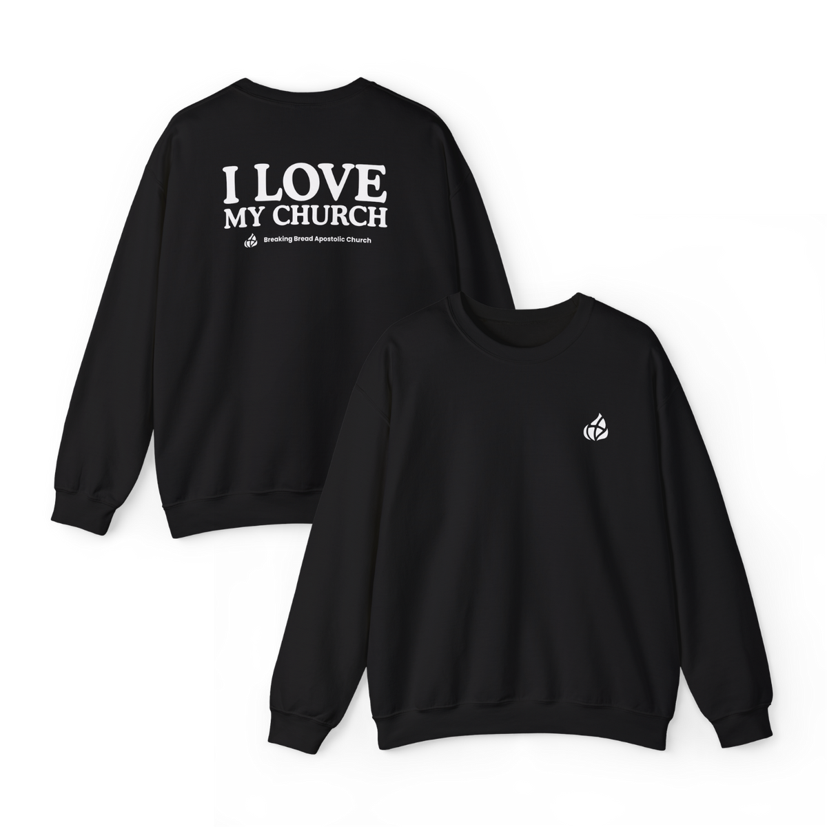 ADULT - Basic Sweatshirt -  I Love My Church - BBA