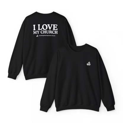 ADULT - Basic Sweatshirt -  I Love My Church - BBA