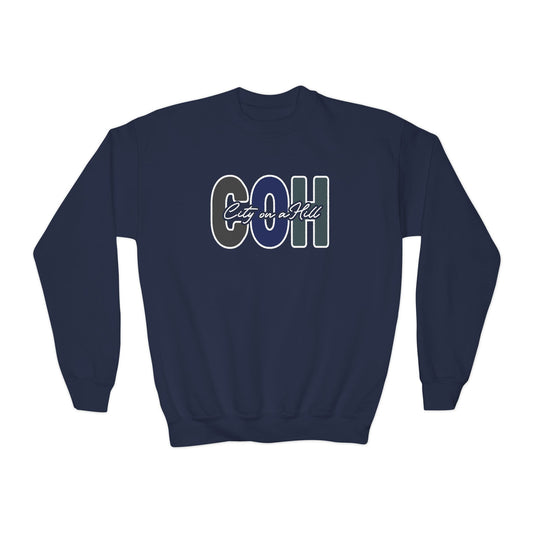 YOUTH - Basic Crewneck Pullover Sweatshirt - City on a Hill