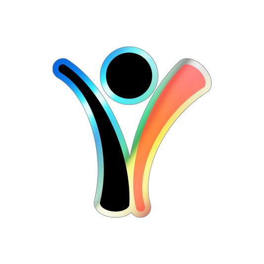 Holographic Die-Cut Sticker - Living with Purpose