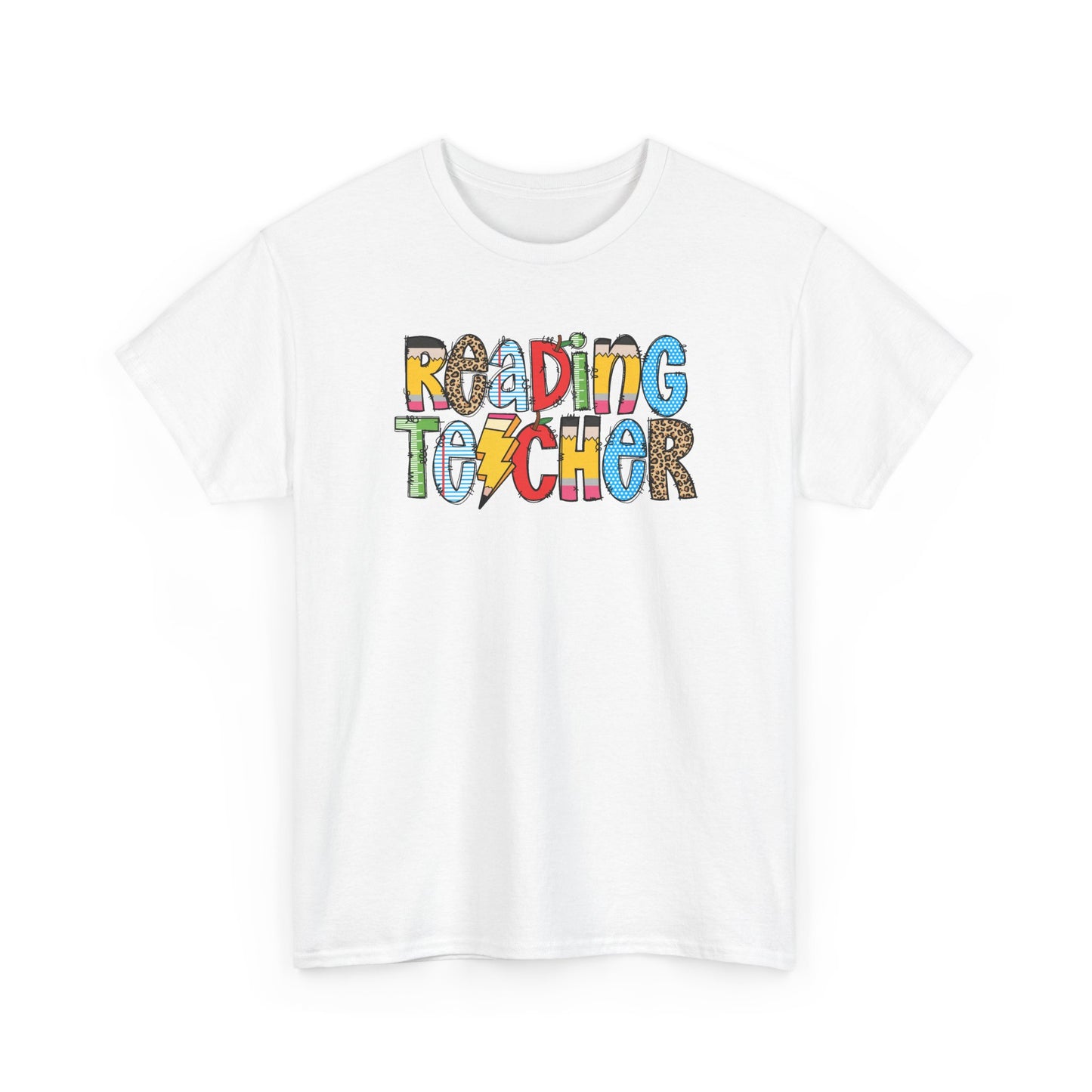 Reading Teacher Colorblock T-Shirt- Fun School Staff Gift