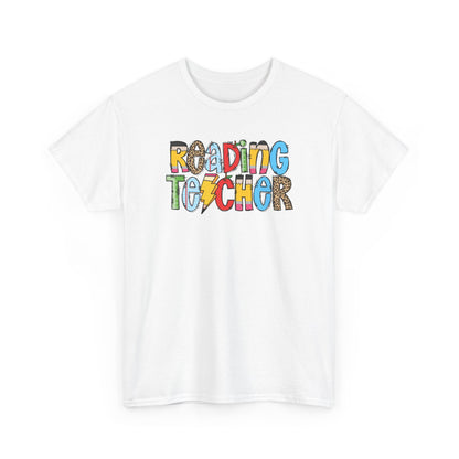 Reading Teacher Colorblock T-Shirt- Fun School Staff Gift
