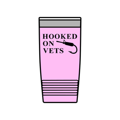 Hooked on Vets 20oz Insulated Tumbler — Veterinarian Lover Travel Mug