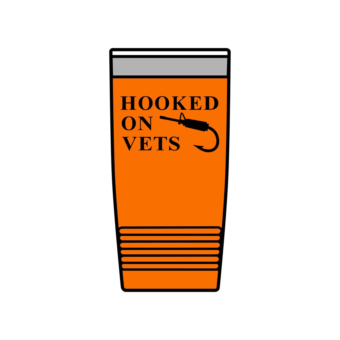 Hooked on Vets 20oz Insulated Tumbler — Veterinarian Lover Travel Mug