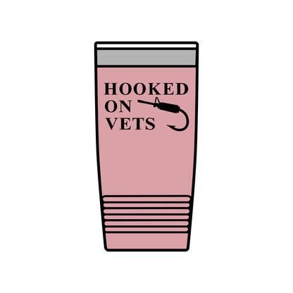 Hooked on Vets 20oz Insulated Tumbler — Veterinarian Lover Travel Mug