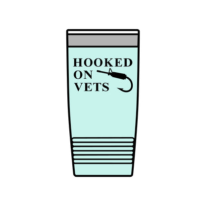 Hooked on Vets 20oz Insulated Tumbler — Veterinarian Lover Travel Mug