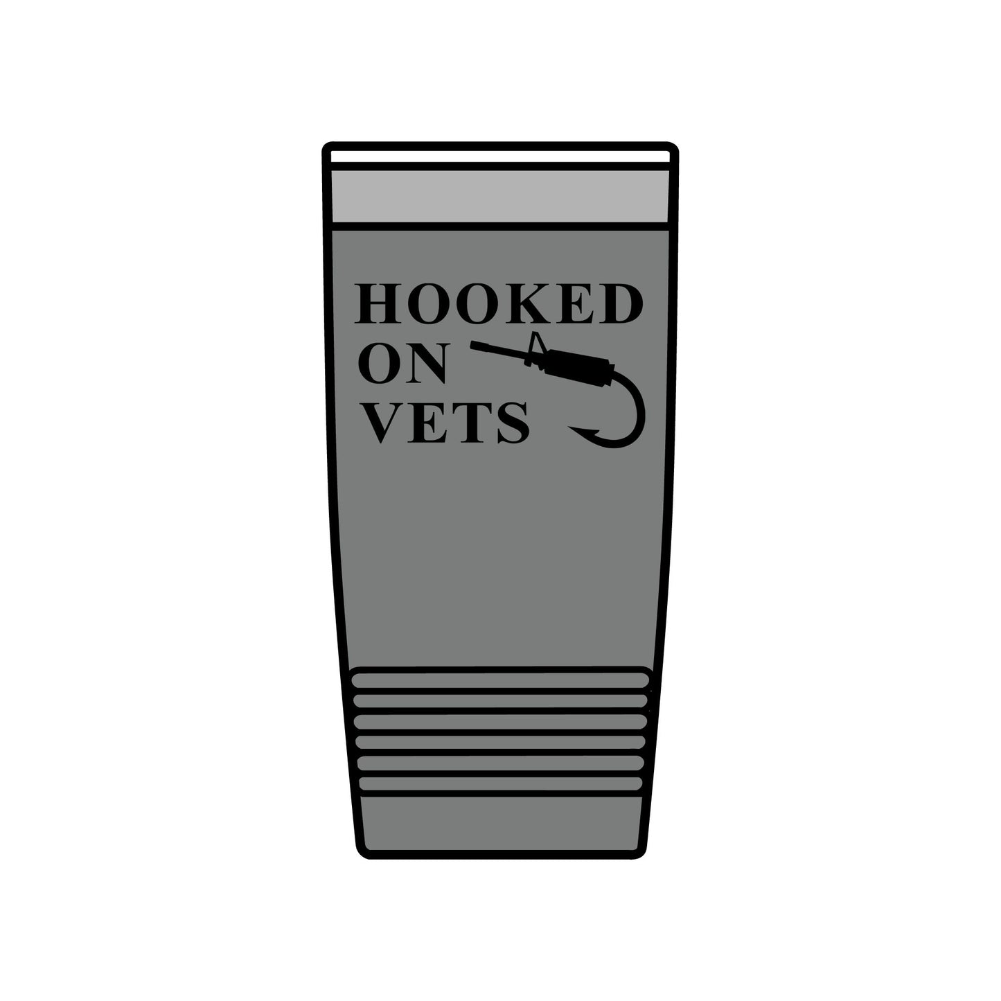 Hooked on Vets 20oz Insulated Tumbler — Veterinarian Lover Travel Mug