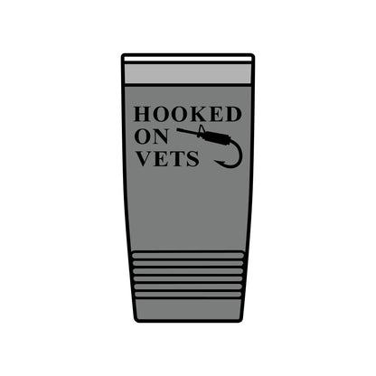 Hooked on Vets 20oz Insulated Tumbler — Veterinarian Lover Travel Mug