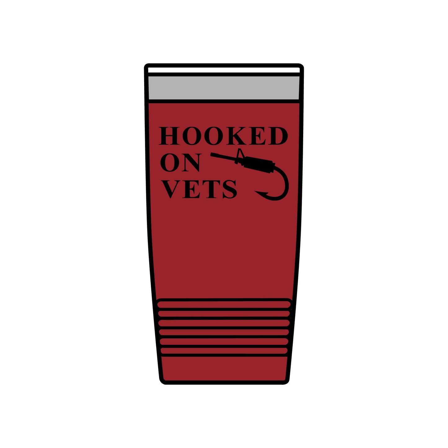 Hooked on Vets 20oz Insulated Tumbler — Veterinarian Lover Travel Mug
